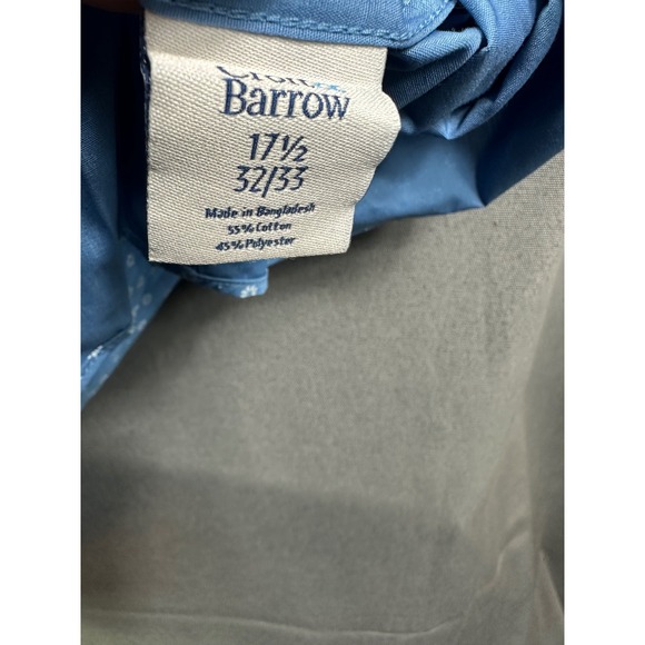 Croft & Barrow Men's Easy Care Classic Fit Blue Floral Dress Shirt 17.5 32/33 - Picture 11 of 14